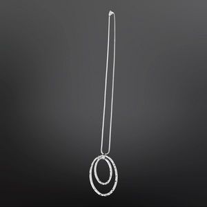 Silver long necklace